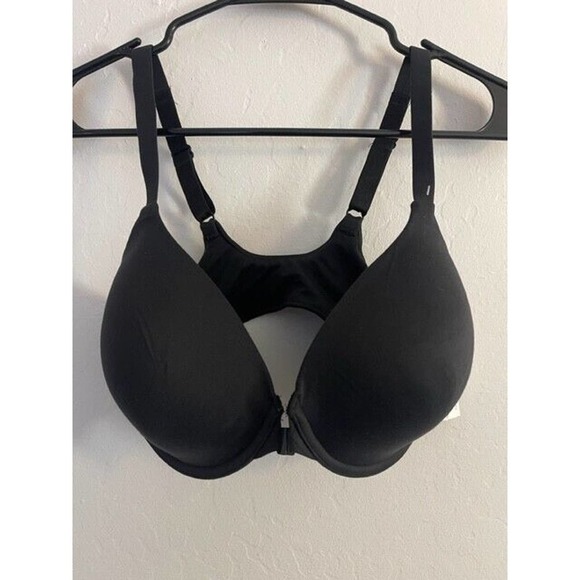 Wacoal Bra 34DD Black How Perfect Smoothing Contour Underwire Front Closure NEW - Picture 2 of 5